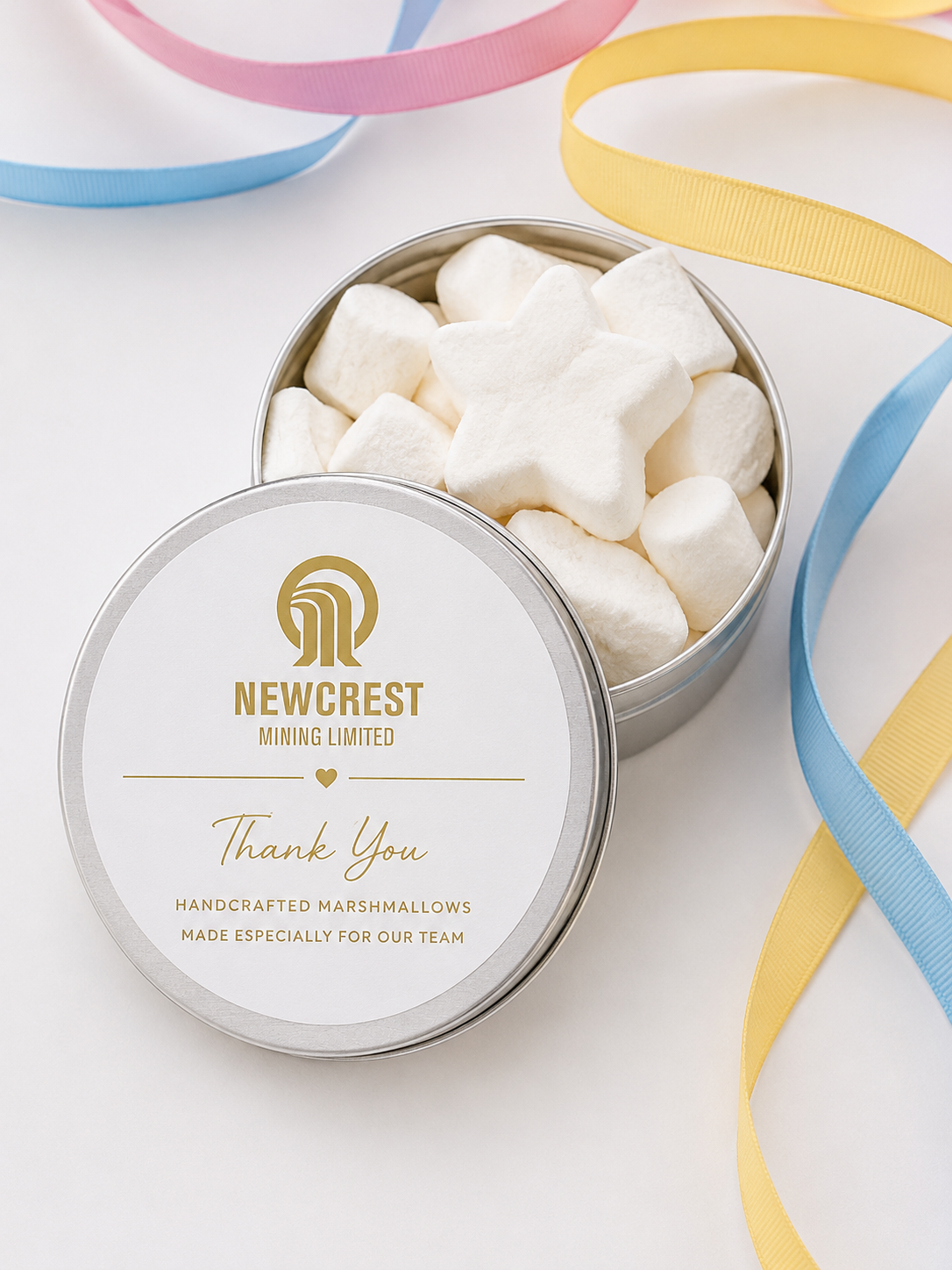 Branded Marshmallow Delight gift boxes of handcrafted marshmallows for corporate gifting